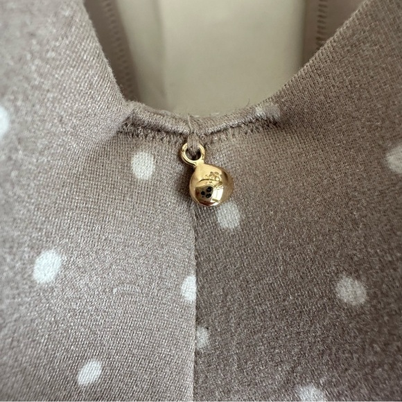 Cacique Bra 38DD Lightly Lined Balconette Beige Tan Lace Polka Dot Comfortable - Picture 3 of 10